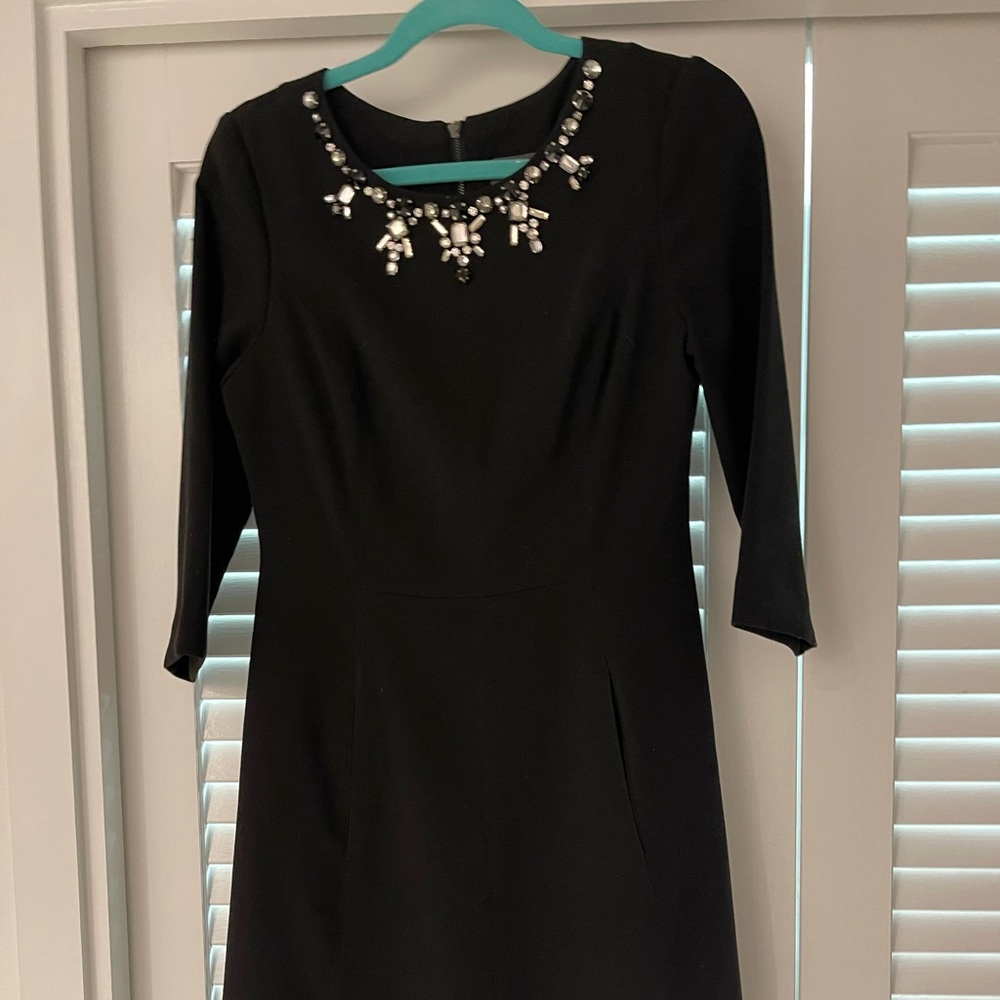 Vince Camuto Embellished Black Dress Size 8